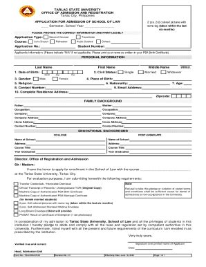 tsu application form